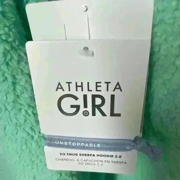Athleta Girl So Snug Sherpa‎ Hoodie  with Pockets Green size XXL (16) - Picture 11 of 11